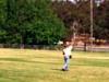 Steve O throws a boomerang