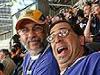 Steve O and Larry the O at the Rugby World Cup